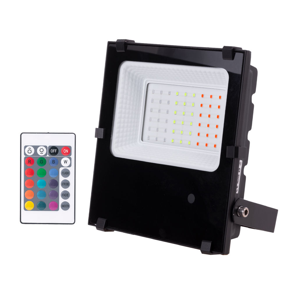 Foco Proyector LED 30W  IP65 Mando a Distancia RGB 40.000H [1916-NS-HVFL30W-F-RGB]