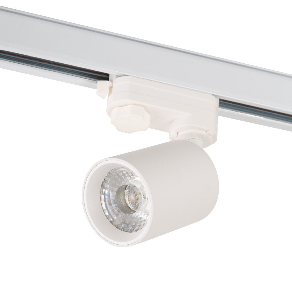 Foco de Carril Trifásico 10W COB Regulable Flicker Free Blanco 4000ºK [1916-TL-10W-T-W]