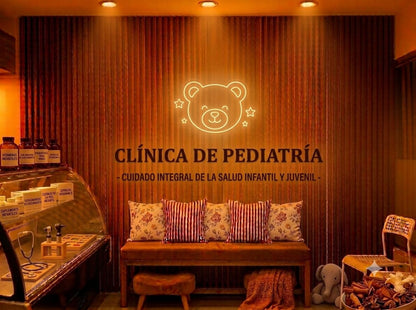 SOLOLED Letrero Neón LED pediatria 45cm Cartel Luminoso Decorativo para Boda, Aniversario, Dormitorio, San Valentín, Regalo de Pareja, 12V Bajo Consumo