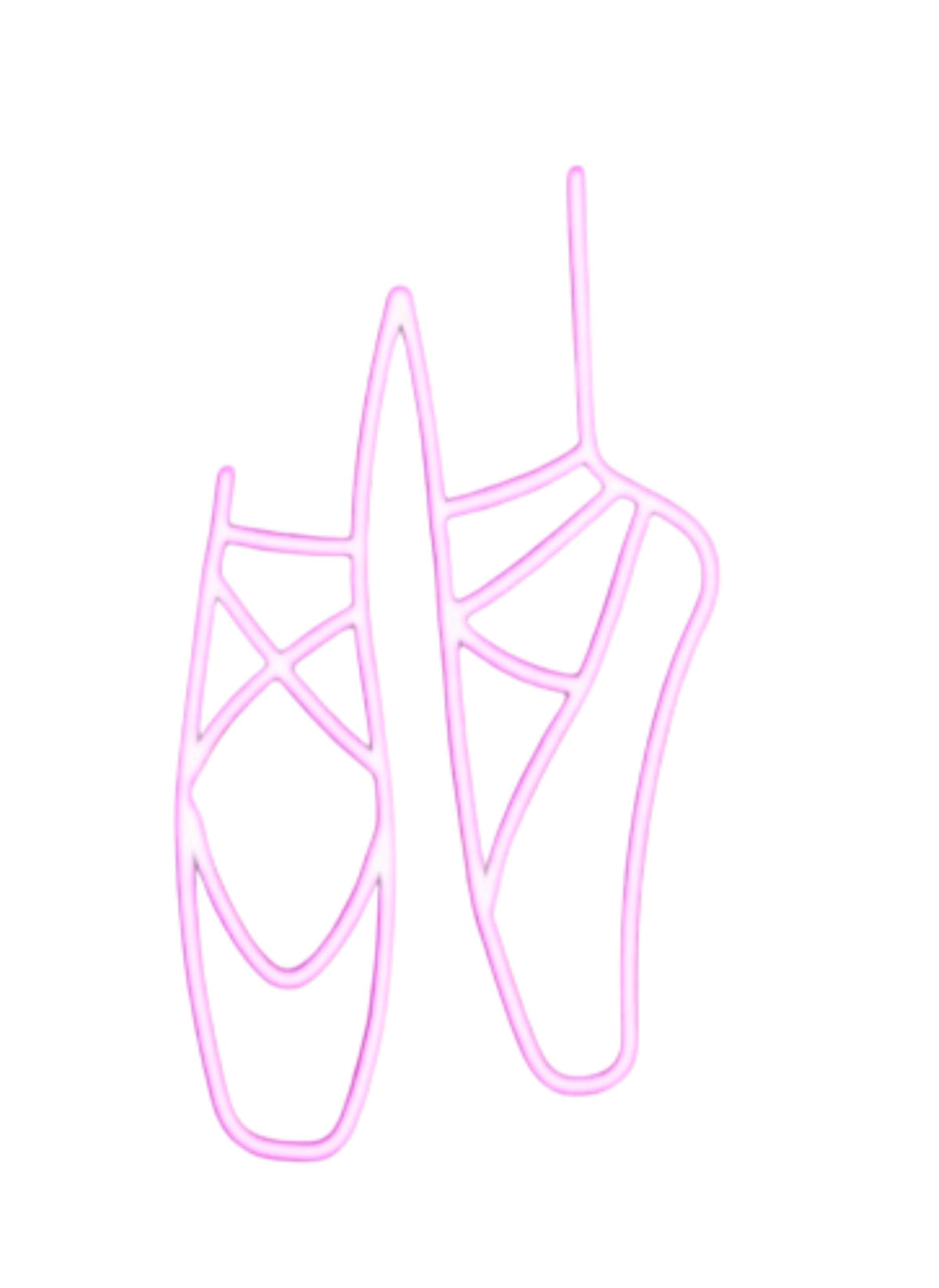 Letrero de Neón LED para Estudio de Danza, Diseño de Zapatos de Ballet, Bailarina Iluminada
