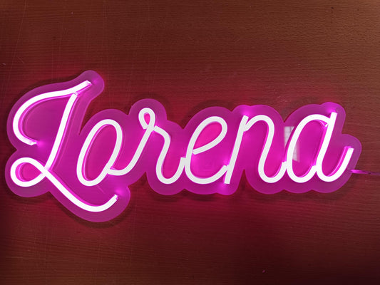 Letrero neón led texto personalizado para colgar en pared