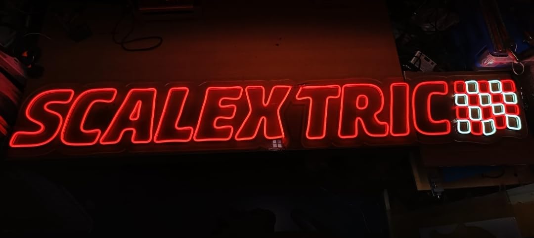 Cartel LED Personalizado Neón, Estilo Scalextric