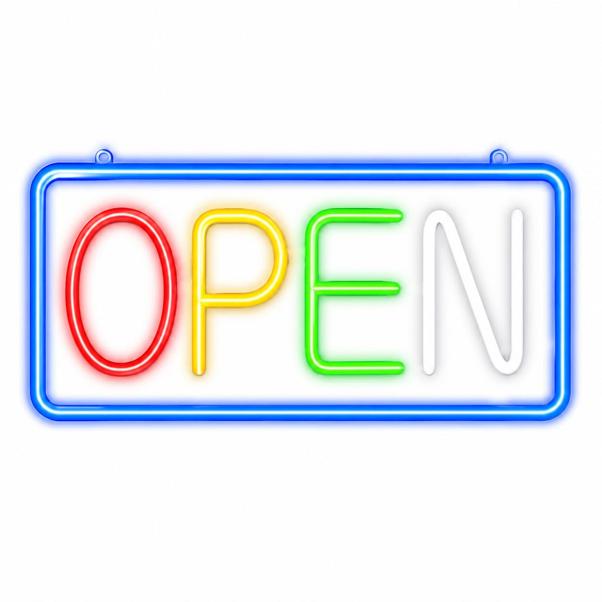 SOLOLED Letrero led neón flex open cartel metacrilato transparente medidas 35cm aproximadamente alimentacion 12 v