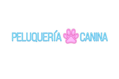 soloLED Letrero peluquería canina Cartel Luminoso LED Escaparate, Decoración de Pared en Metacrilato, Luz Brillante, aproximadamente 60cm alimentación 12v