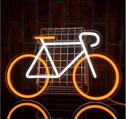 sololed Luces de neón Letrero De Neón De Bicicleta Para Decoración De Pared Letrero De Neón LED Alimentado 12 v Para Letrero De Garaje De Bicicleta Iluminado 42.5cmx26cm
