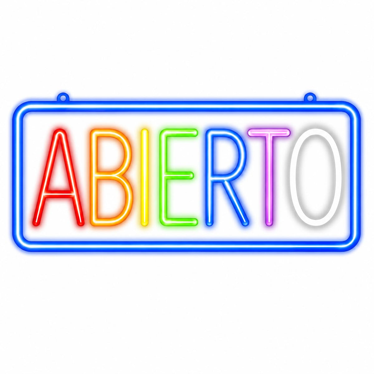 SOLOLED Letrero led neón flex Abierto cartel metacrilato transparente medidas 35cm aproximadamente alimentacion 12 v