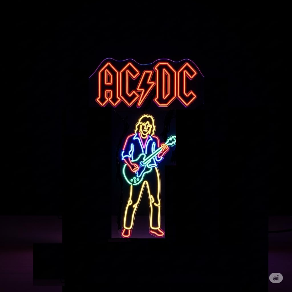 Letrero Luminoso LED Neón,HARD ROCK Guitarra Eléctrica, Decoración de Pared, Multicolor 110l. x 70an. centímetros 12 V
