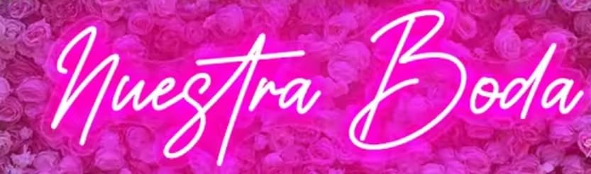 Letrero LED Neón Personalizado 'Nuestra Boda', Iluminación Decorativa para Boda.