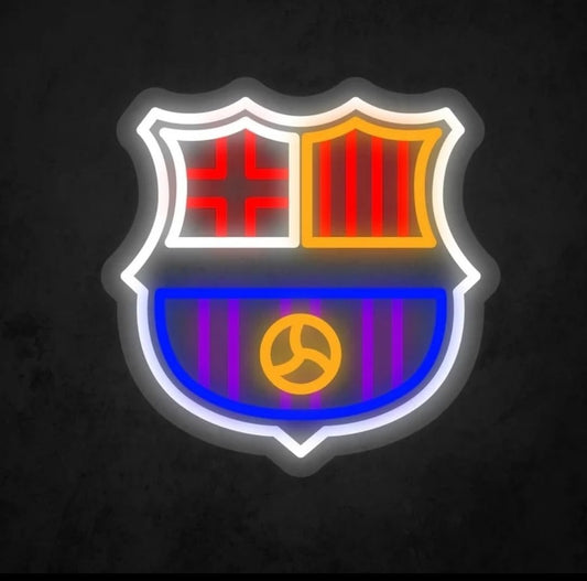 SOLOLED Escudo LED de Barcelona, Decoración Luminosa de Neón para Pared