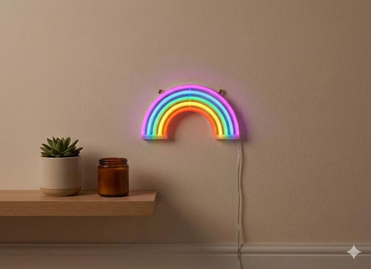 Letrero Neón LED Arcoíris Multicolor – Decoración Colorida 12V