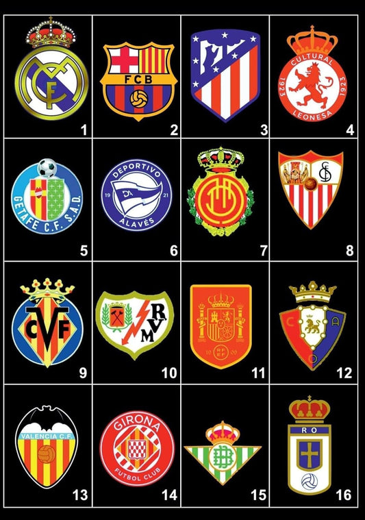 SOLOLED Elige tu Escudos de Fútbol regalo Español neón LED vinilo metacrilato Logos Iluminados de La Liga, 16 Escudos de neón led Solo incluido en el precio 1 escudo Medidas aproximadamente 40cm