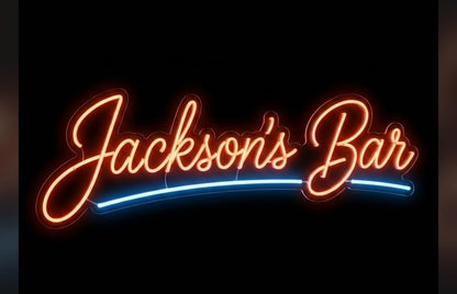 Letrero Neón LED BAR Personalizado con Nombre,Elije tú Letrero personalizado de Neón LED BAR con nombre, Decoración de Pared, Luz Roja y Blanca, metacrilato, alimentación 12 v medidas