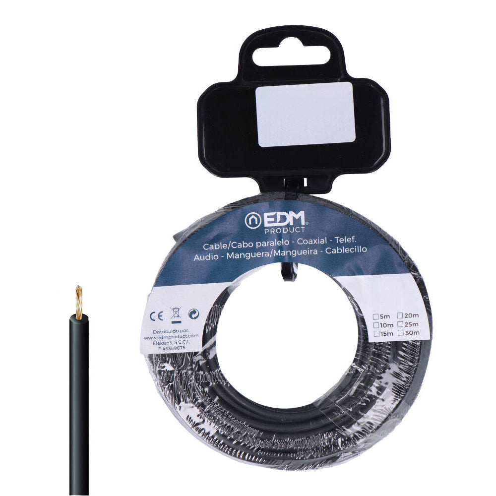 CARRETE CABLECILLO H07Z1-K 2,50 mm² NEGRO, 15 m