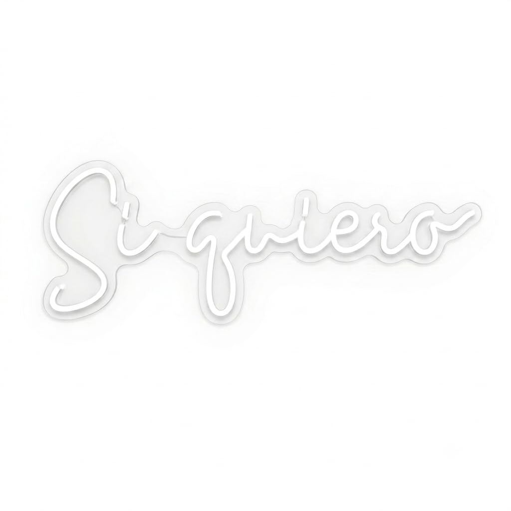 soloLED Letrero si quiero boda ceremonia Luminoso LED Escaparate, Decoración de Pared en Metacrilato, Luz Brillante, aproximadamente100x35cm alimentación 12v