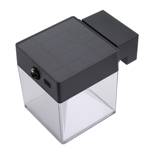 APLIQUE SOLAR CUADRADO 4 W 500 Lm, 3.000/4.000/6.500 K, 3CCT, CON SENSOR, NEGRO