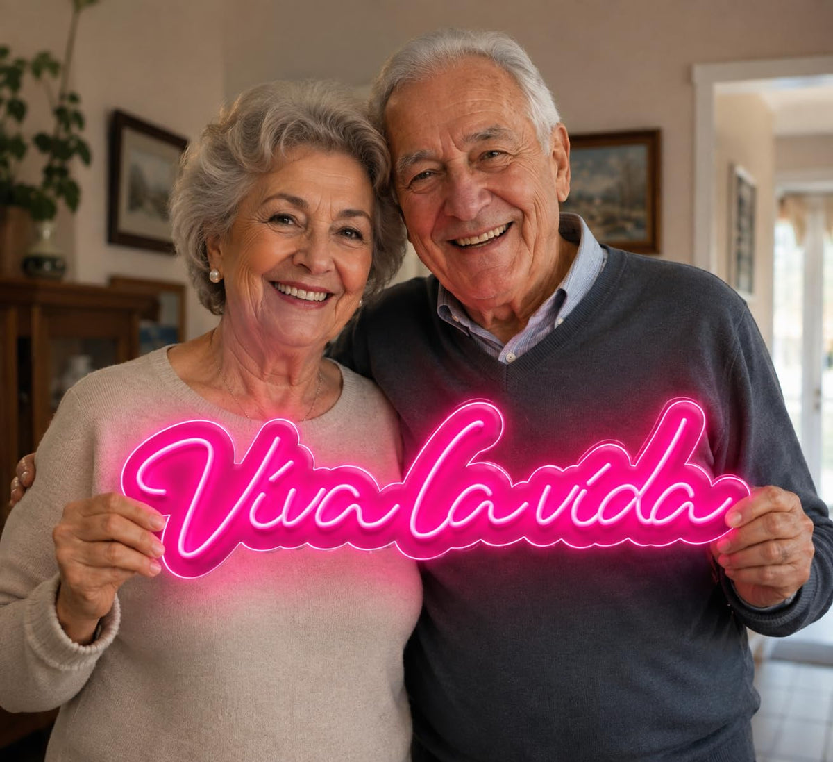 SOLOLED Neon Personalizado viva la vida, Cartel LED Decoración Pared Letrero Neon Luminoso Letras Luce Personalizadas Nombre Carta para Boda Cumpleaños Fiestas Bar Tiendas 70cm aproximadamente 12v