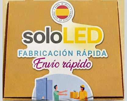 Letrero metacrilato led Neón Felices para Siempre, Color Azul Turquesa medidas 50 cm x 40 cm 12 v
