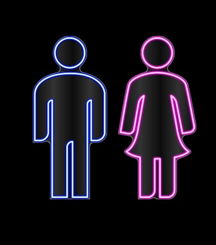 letrero neon metraquilato hombre mujer wc bar restaurante hotel