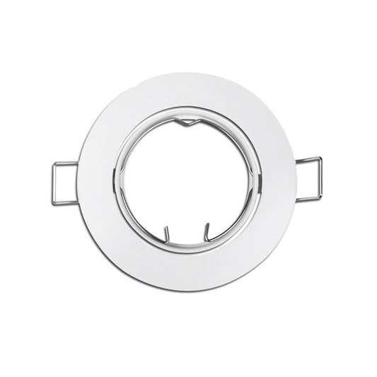 ARO HALOGENO METÁLICO. OSCILANTE. COLOR BLANCO. Ø8,4cm