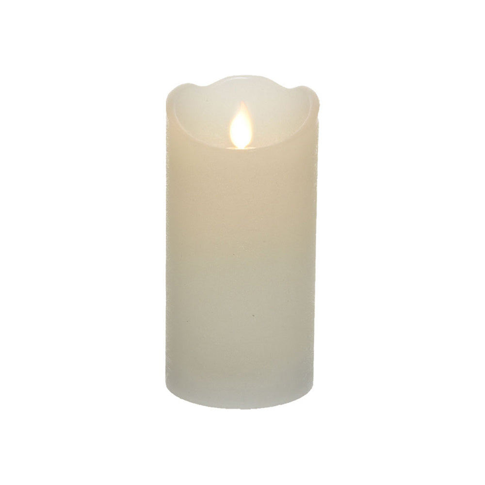 VELA DE CERA LED COLOR BLANCO,  Ø7,5 x 15 cm