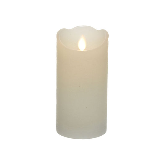 VELA DE CERA LED COLOR BLANCO,  Ø7,5 x 15 cm