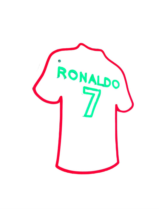 SoloLED Letrero de Neón Ronaldo LED Deportivo, Iluminación Decorativa, Metacrilato para Salas de Juegos y Dormitorios