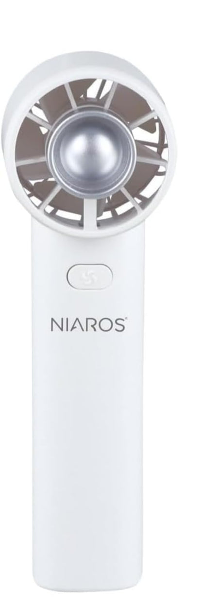 Genérico Ventilador Portátil USB Recargable, Diseño Compacto, Color Blanco