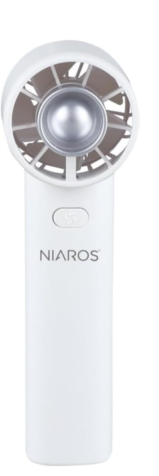 Genérico Ventilador Portátil USB Recargable, Diseño Compacto, Color Blanco