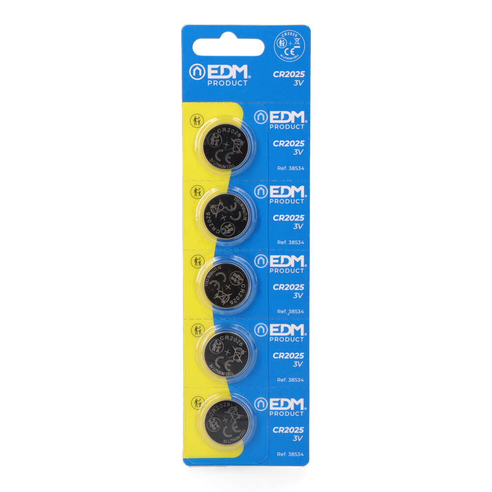 MICRO PILA LITIO BOTÓN MAX-PRO CR2025 3 V Ø20 x 2,5 mm, BLISTER 5 uds