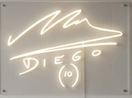 Letrero LED de Neón Diego, Montaje en Pared, Color Blanco, Iluminación Decorativa, Estilo Moderno