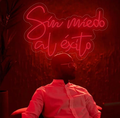 Letrero de Neón sin miedo al éxito Cartel Luminoso Decorativo APROXIMADAMENTE 80CM ALIMENTADOR 12 V