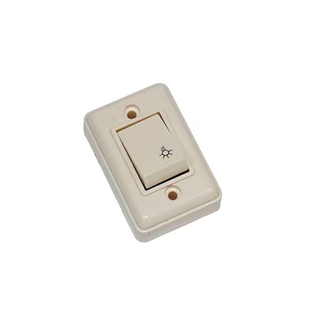 PULSADOR SUPERFICIE 6 A 250 V BLANCO MARFIL (RETRACTILADO)