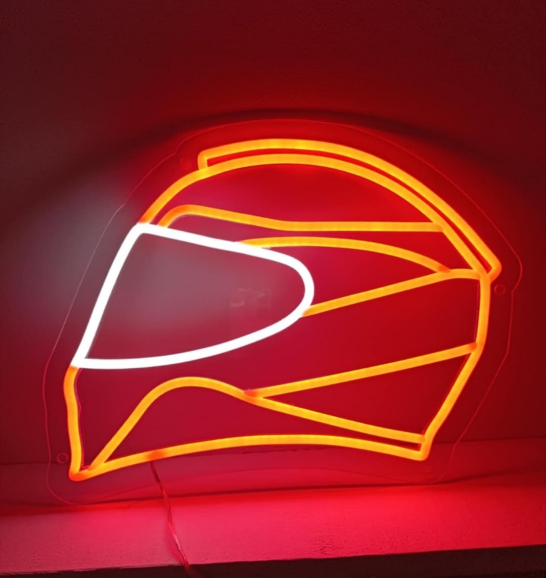 Neón led personalizado con logotipo similar al acabado - Cartel personalizable parecido a coches y motos casco de serie.
