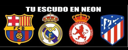 Letrero escudo de fútbol Vigo LED de Neón Decorativo, Corona Real, Luz Roja, Diseño Clásico para Pared