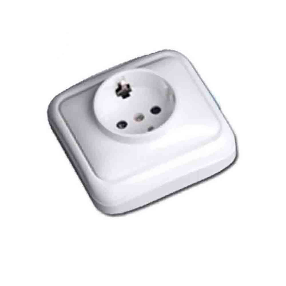 BASE 2P+T TIPO F T/TL SUPERFICIE "SERIE SPA" (BOLSA BLISTER) BLANCO