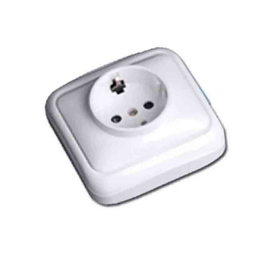BASE 2P+T TIPO F T/TL SUPERFICIE "SERIE SPA" (BOLSA BLISTER) BLANCO