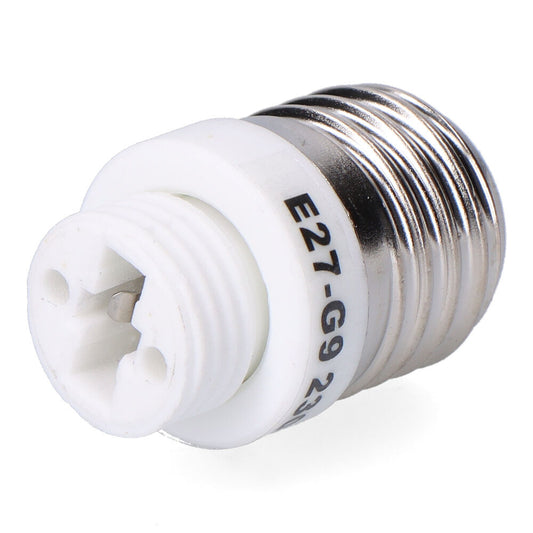 CONVERTIDOR DE E27 A G9, 2 A 230 V, BLANCO , Ø29 x 50 mm (RETRACTILADO)