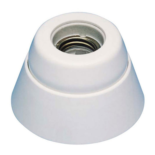 PORTALÁMPARAS SUPERFICIE RECTO INTERIOR E27 4 A 250 V~ PORCELANA BLANCO