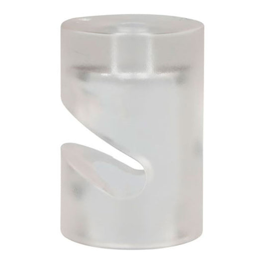 SUJETACABLES DE PLÁSTICO, CILÍNDRICO EN V, TRANSPARENTE, 5 uds