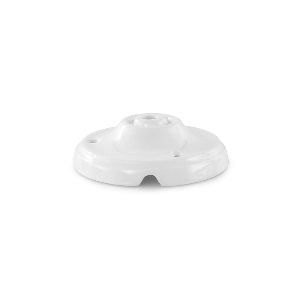 FLORON DE Ø105mm PORCELANA SERIE VINTAGE BLANCO INCLUYE KIT DE MONTAJE