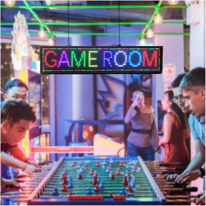SOLOLED Panel LED Señal Led P5 Plug-n-Play de 64X32 CM, Tablero de Desplazamiento de Mensajes programable, Pantalla de Publicidad LED RGB para Negocios para Coche, Bar, Hotel, camión