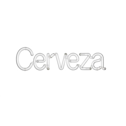 Letrero LED Neón Decorativo 'Cerveza', Iluminación de Pared, Amarillo medidas 90cm x24cm alimentacion 12v