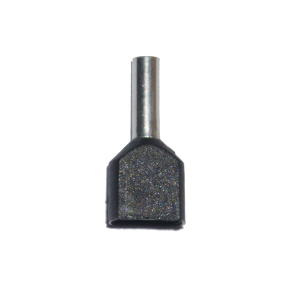 PUNTERA AISLADA 01,50 mm², DOBLE, NEGRA, 100 uds