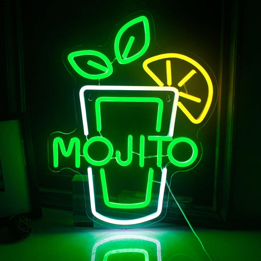 Letrero de neón mojito