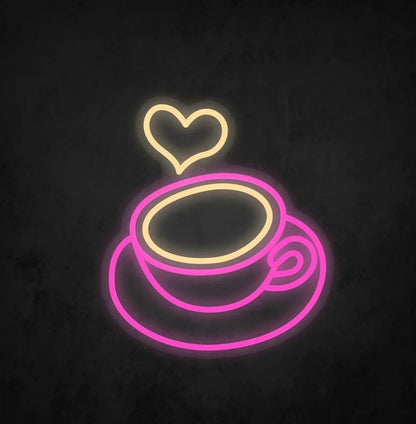 LED Neon - Coffee, Letrero de Neón LED para Interiores, Tablero de Acrílico Transparente, 40,6 cm de Ancho x 45,7 cm de Alto 12v