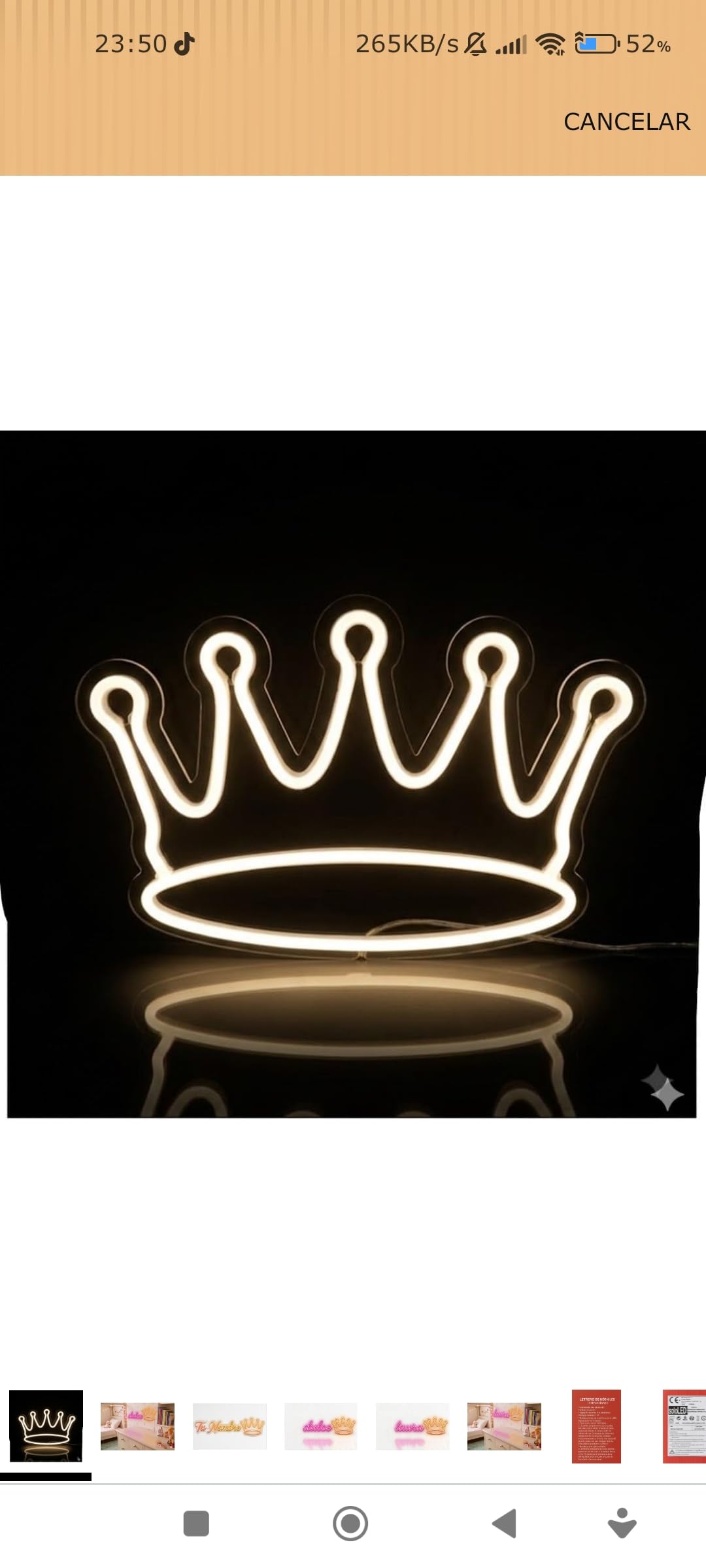 Cartel de Neón LED "Corona Real" – Elegancia y Brillo para Habitaciones Infantiles y EventosArtesanal Hecho en España (cadena,cable de 1.5 m y alimentación 12 v medidas 40x,30cm