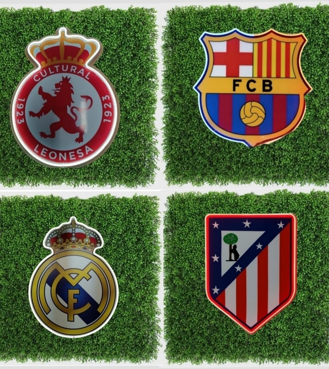 Equipo de fútbol personalizado Led luz de neón Barcelona neón signo logotipo personalizado regalo hecho a mano pared arte neón dormitorio Bar Pub,vinilo,metacrilato y neon led MEDIDAS 35X30CM