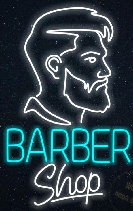 Letrero de neón de barbería, decoración de cueva de hombre, arte de pared de peluquería, letrero de neón de hombre