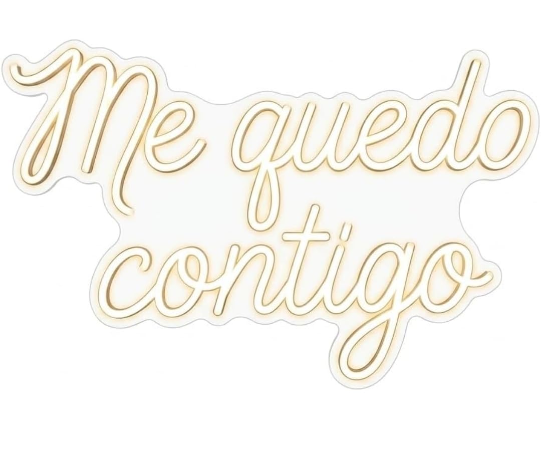 soloLED Letrerome quedo contigo boda LED Escaparate, Decoración de Pared en Metacrilato, Luz Brillante, aproximadamente 70cm aproximadamente alimentación 12v