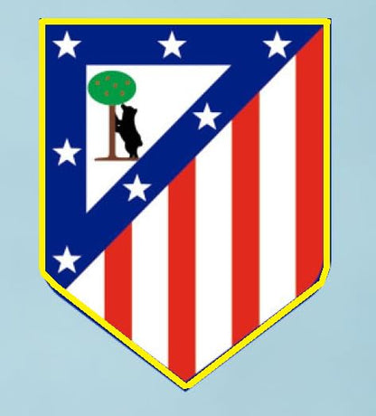 Genérico Atlético de Madrid Escudo de Fútbol vinilo+ metacrilato y neon, Decorativo de Pared,Medidas del escudo :Ancho 75cm Alto 75cm